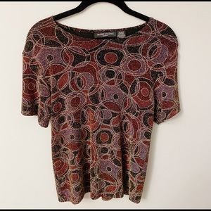 Impressions Lifestyle Shimmery Multicolored Top
